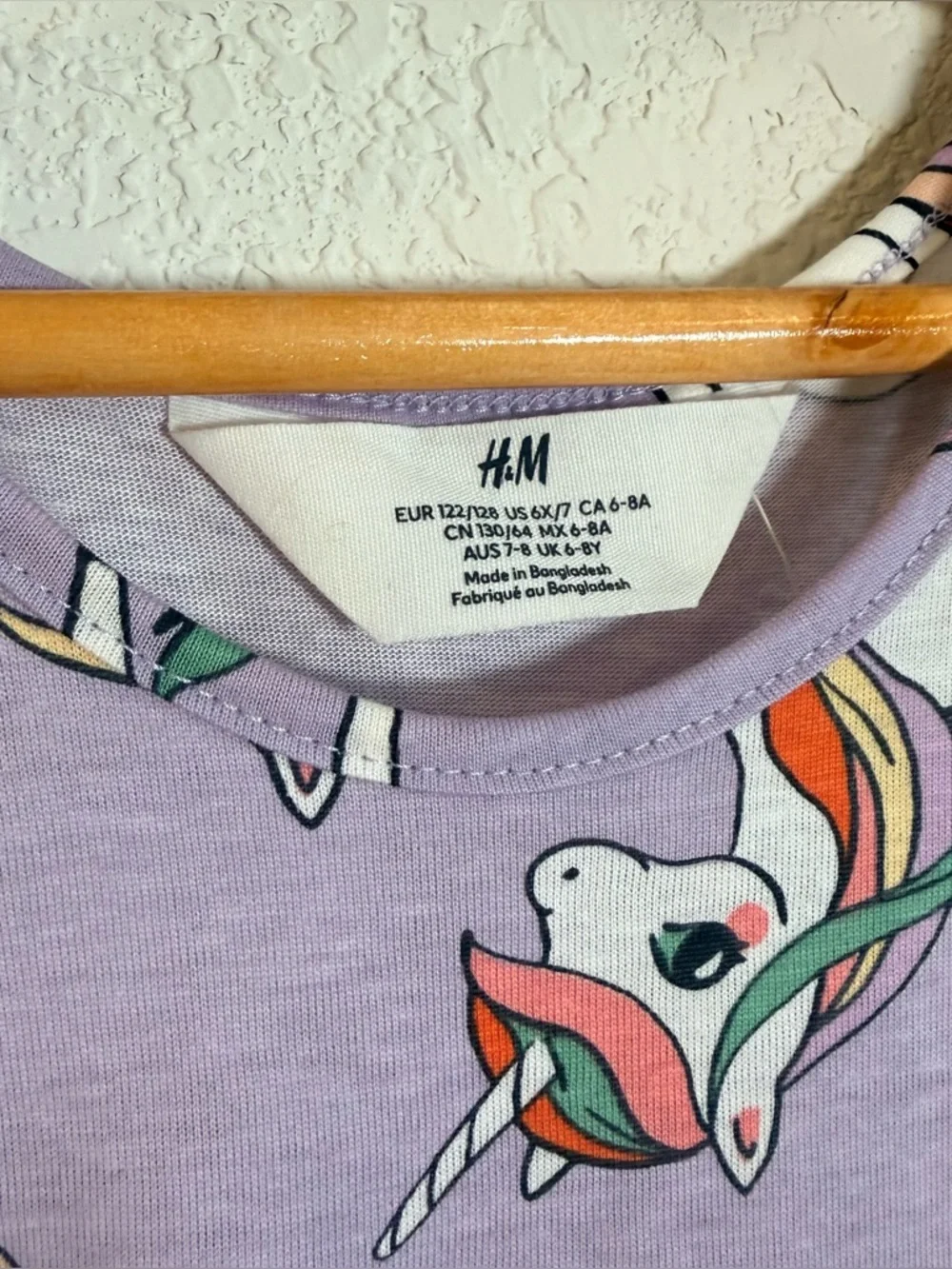 H&M • Lavender Cotton Colorful Magic Unicorn Print Lightweight Flowy Tank Dress